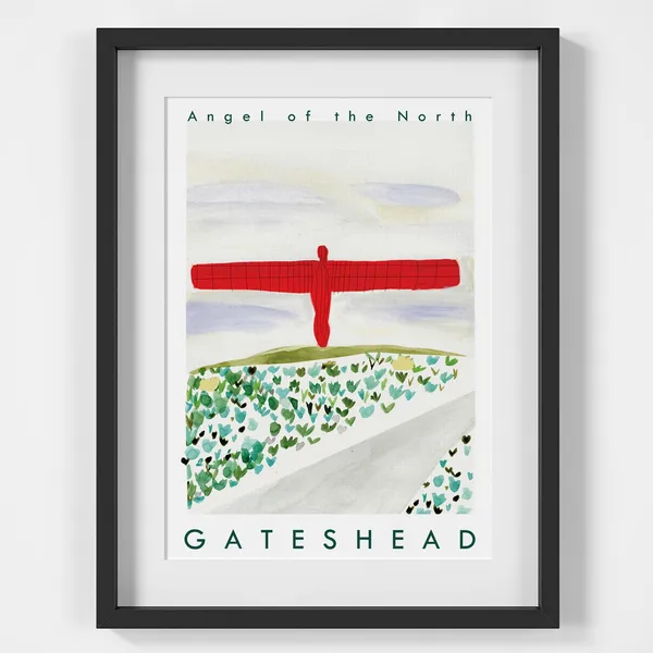Angel Of The North Gateshead Landmark Travel Poster