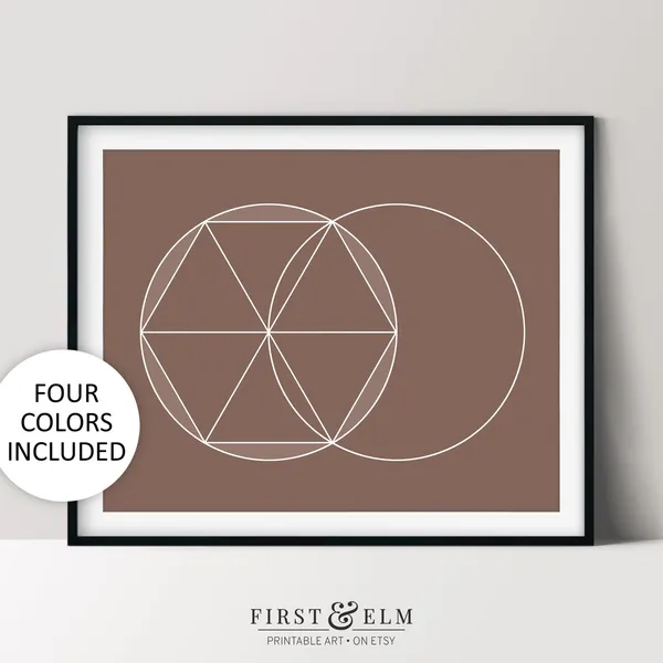 Euclidean Geometry Minimalist Mathematics Art Print