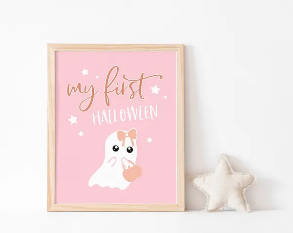My First Halloween Ghost Print, Cute Kids Decor