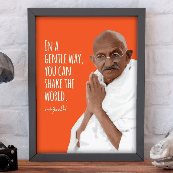 Mahatma Gandhi Quote Print, Activism Motivation