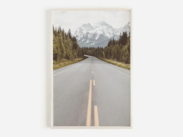 Alaska Mountain Highway Landscape Art Print
