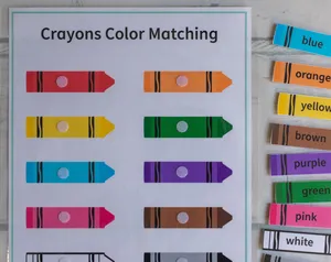 Color Matching Game Busy Book Educational Art Print