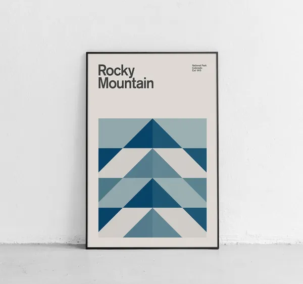Rocky Mountain National Park Mid-Century Travel Poster