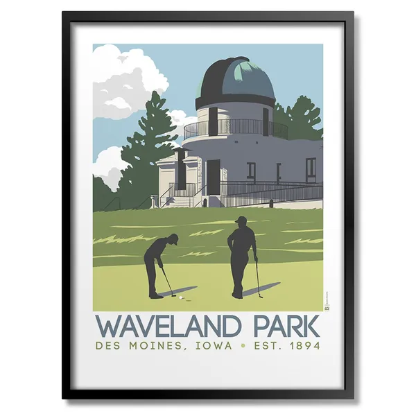 Waveland Park Art Print, Neighborhood Scene