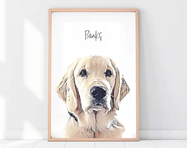 Custom Pet Portrait - Peekaboo Style