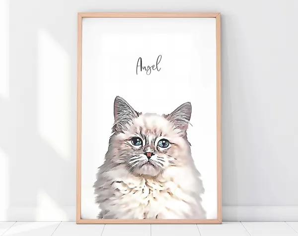 Custom Pet Portrait, Dog and Cat Portrait Art Print