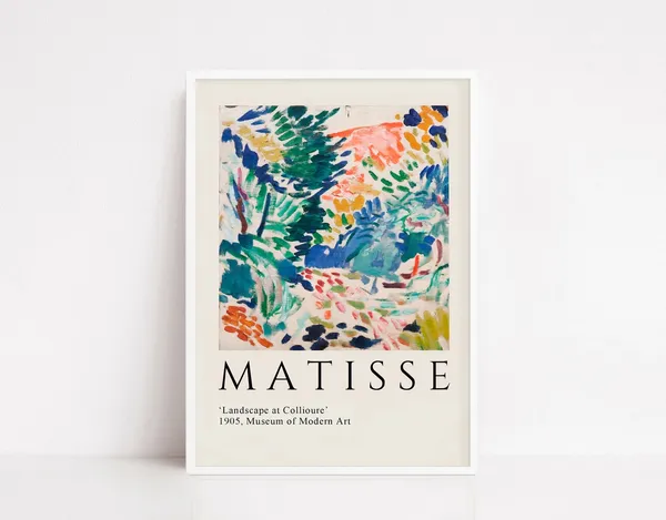 Matisse Exhibition Poster, Modern Art Poster Print