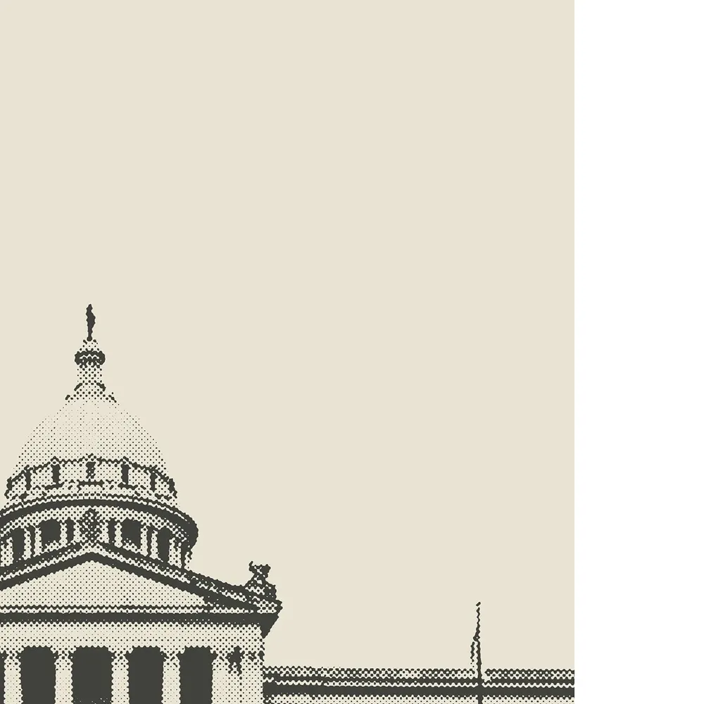 Oklahoma City State Capitol Minimalist Art Print - Image 3