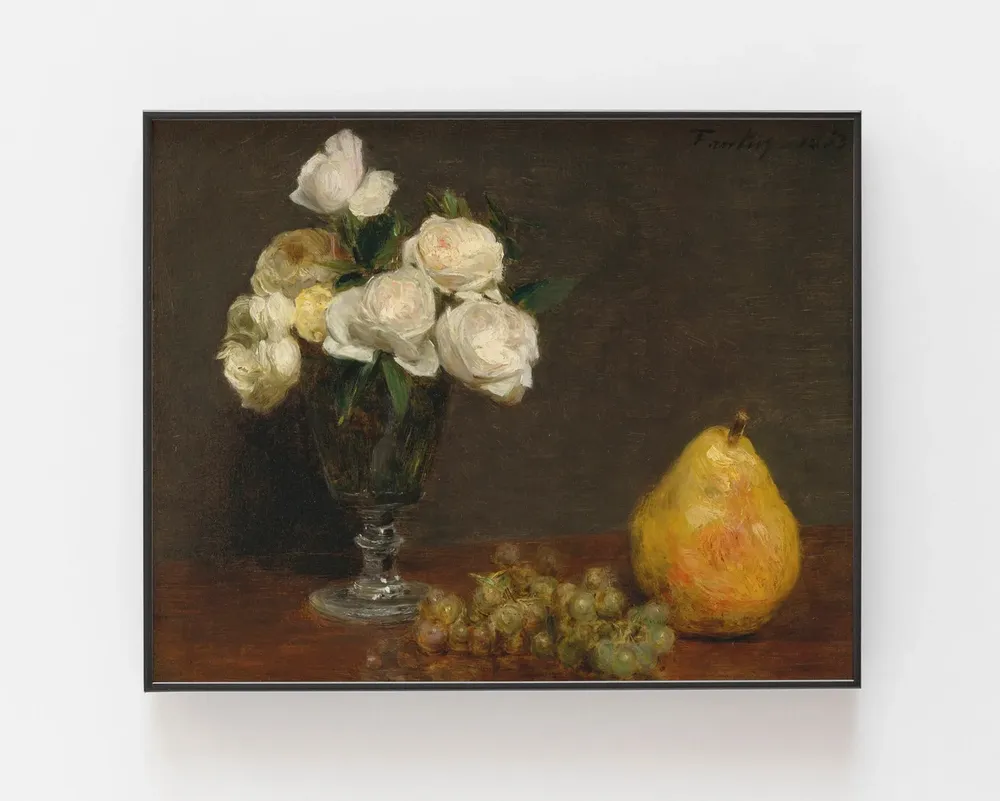 Flower Oil Painting, Vintage Floral Still Life Art Print - Image 3