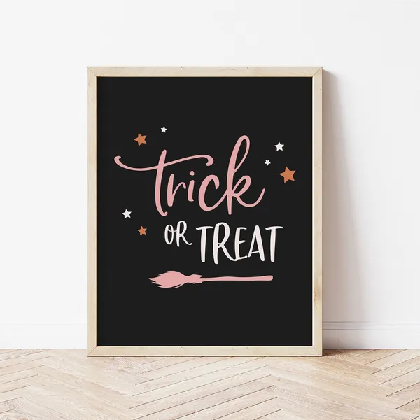 Halloween Trick Or Treat, Modern Holiday Poster