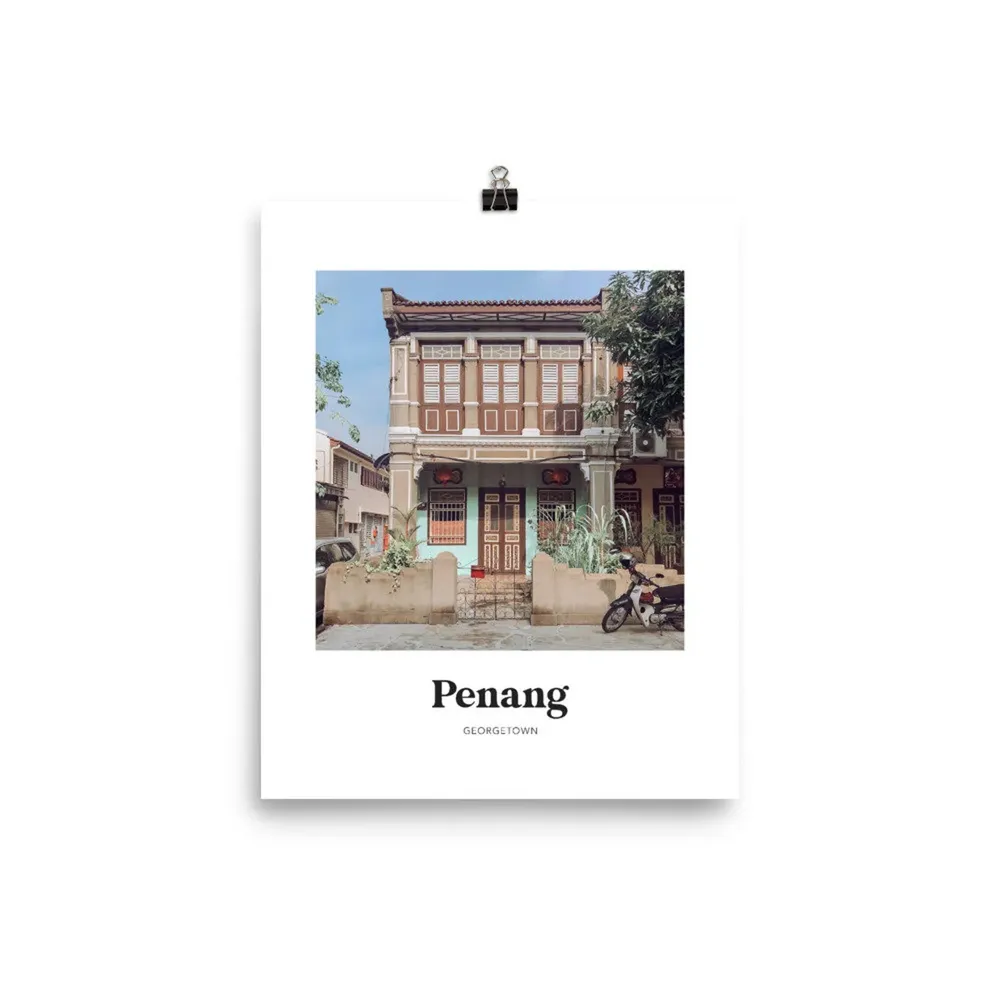 Penang Malaysia Shophouse Georgetown Travel Poster - Image 3