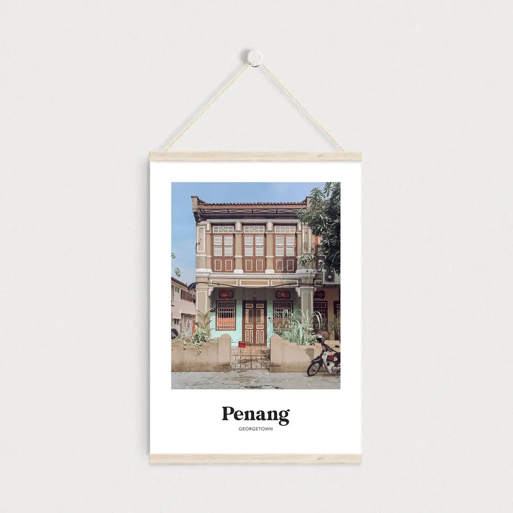 Penang Malaysia Shophouse Georgetown Travel Poster - Image 2