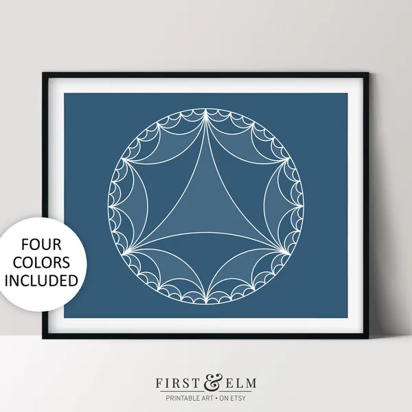 Hyperbolic Geometry, Geometric Art Print