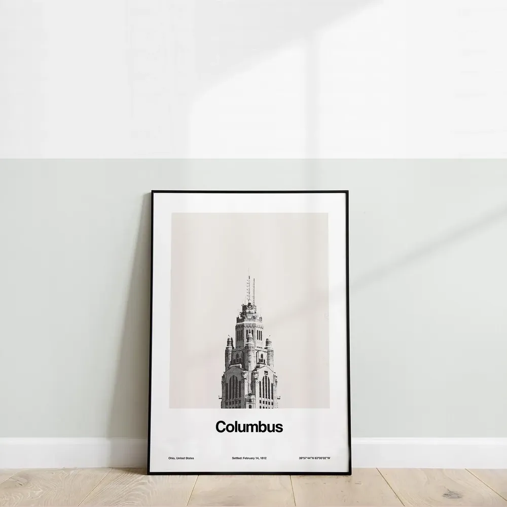 Columbus Ohio LeVeque Tower Minimalist Art Print - Image 3
