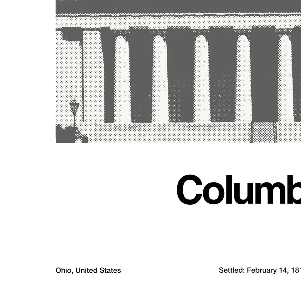 Columbus Ohio Minimalist Travel Poster, Ohio Statehouse - Image 2