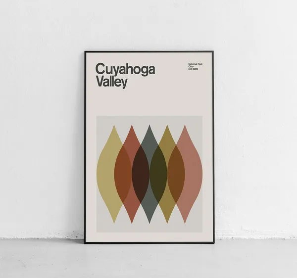Cuyahoga Valley National Park Mid-Century Travel Poster