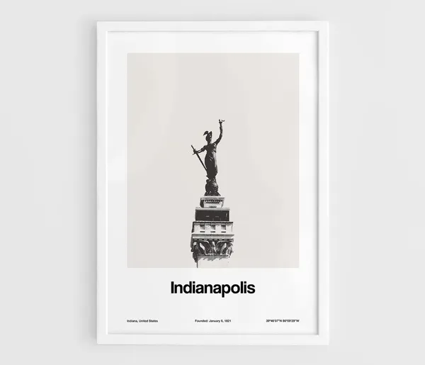 Soldiers and Sailors Monument, Indianapolis Custom City Print