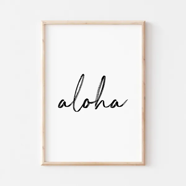 Aloha Hawaii Beach Decor Art Print