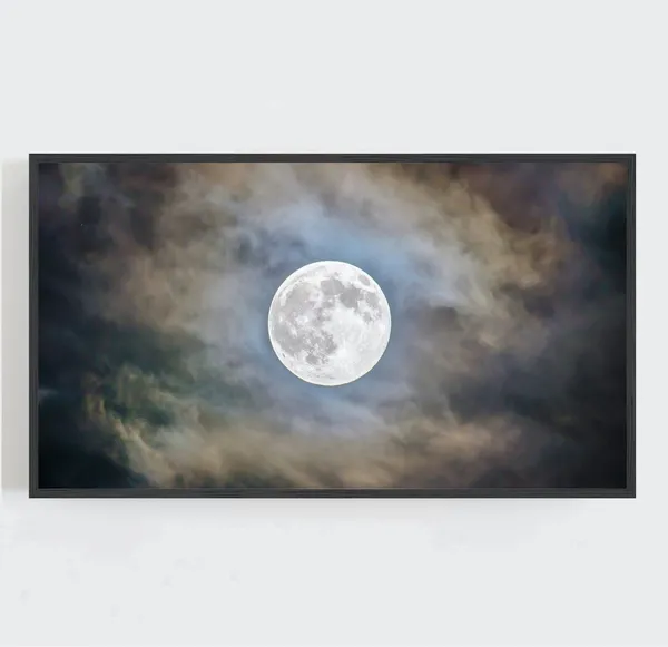 Moon Art Print, Celestial Halloween Wall Decor