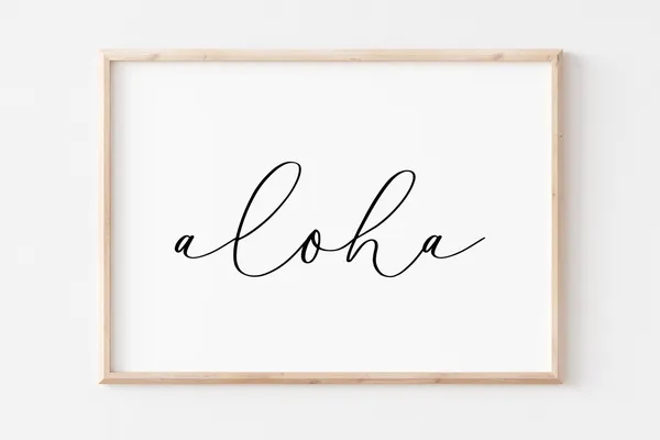 Aloha Beach Art Print, Hawaii Wall Decor