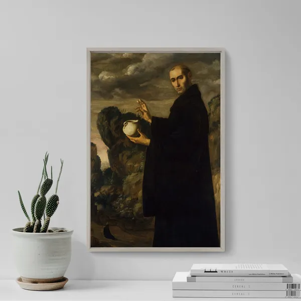 Saint Benedict, Classic Painting Art Print