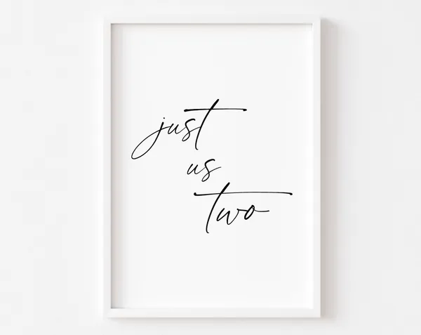 Just Us Two Bedroom Art Print, Home Decor