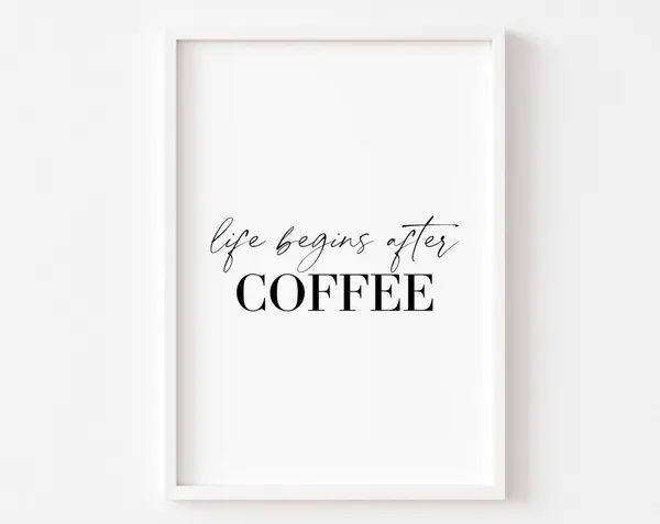 Kitchen Coffee and Food Wall Art Print