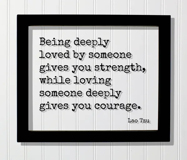 Lao Tzu Floating Quote Art Print, Love Quote
