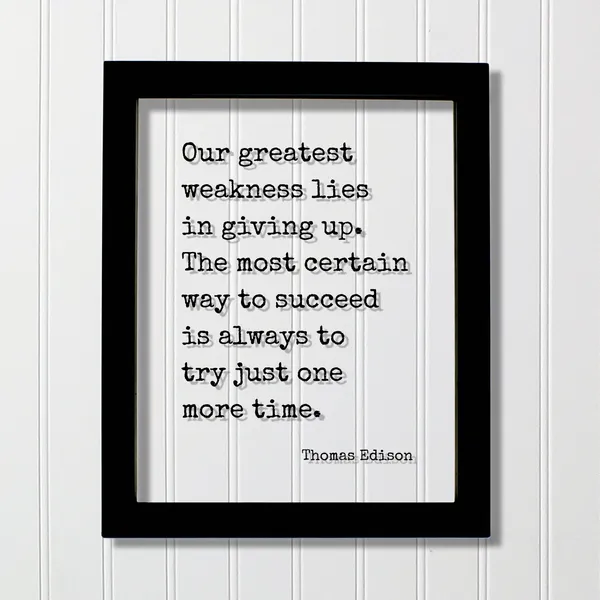 Thomas Edison Quote Typography Art Print