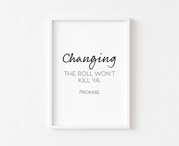 Funny Bathroom Typography Wall Art Print, Rude Toilet