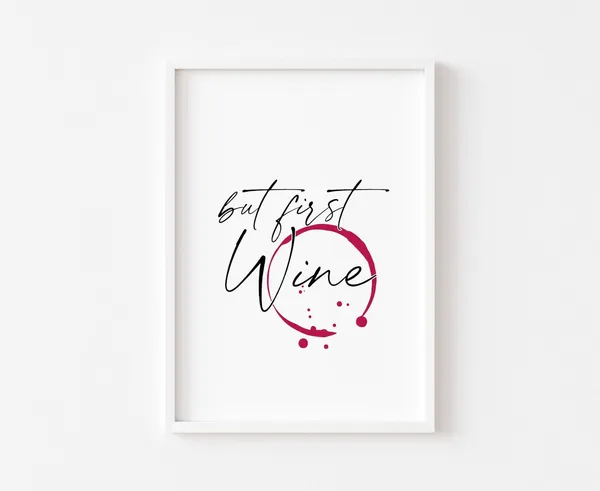 Kitchen Wine Humor Art Print, Alcohol Decor