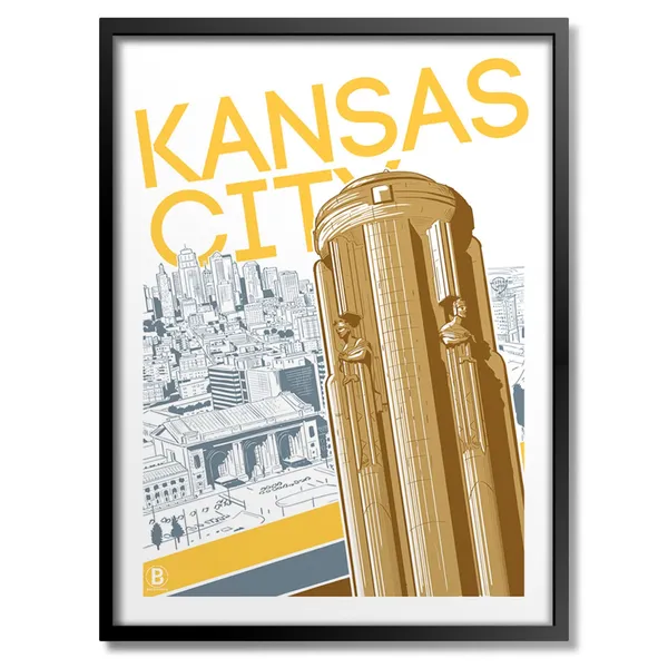 Kansas City Liberty Art Print, Travel Poster