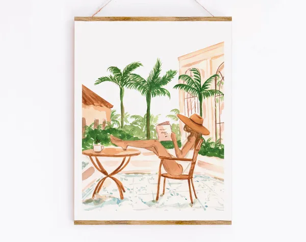 Vacation Mode II Watercolor Resort Fashion Art Print