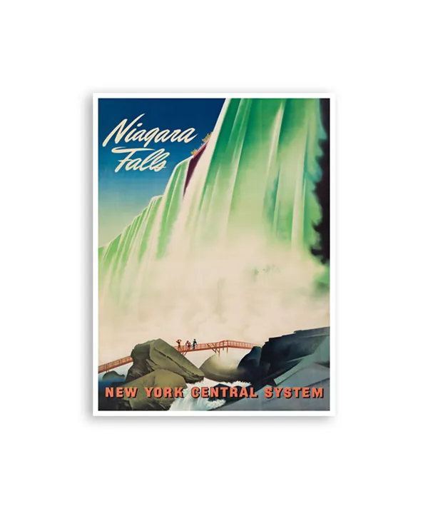 Niagara Falls Retro Travel Poster, Canada America