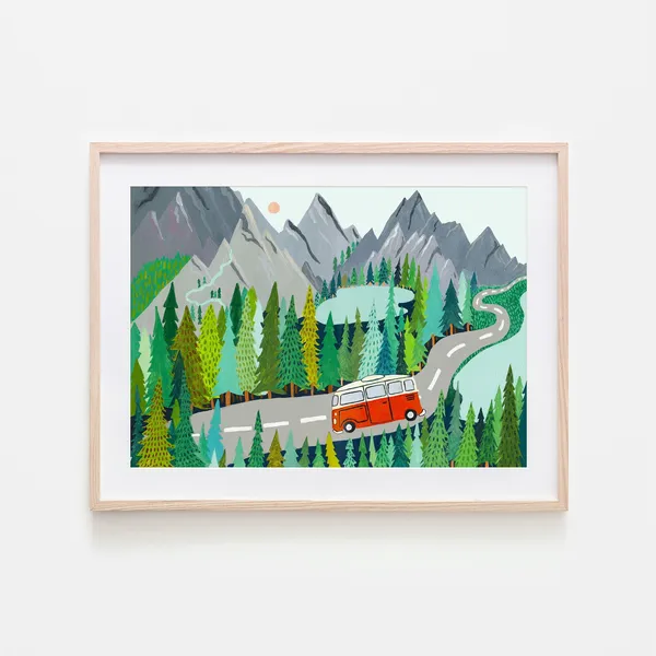 New Zealand Travel Poster, Mountain National Park