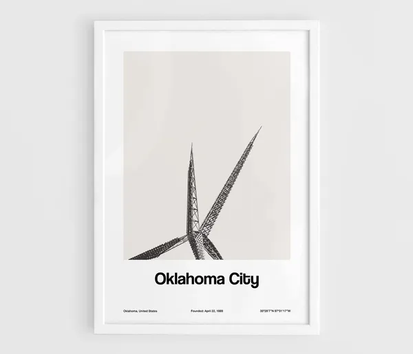 Skydance Bridge Oklahoma City Custom Art Print