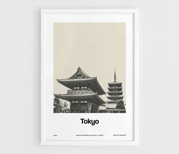 Senso Ji Tokyo Japan Minimalist Poster Gift