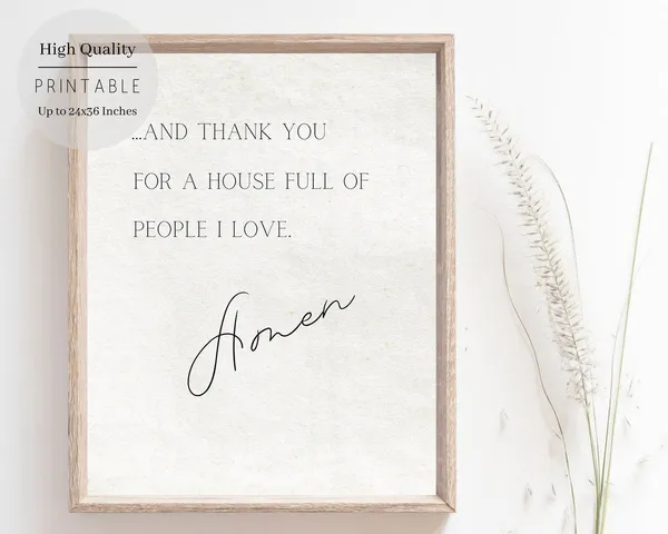 Thanksgiving Print, A House Full of People I Love Amen