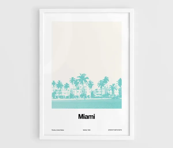 Miami City Poster, Old Miami Beach Architectural District