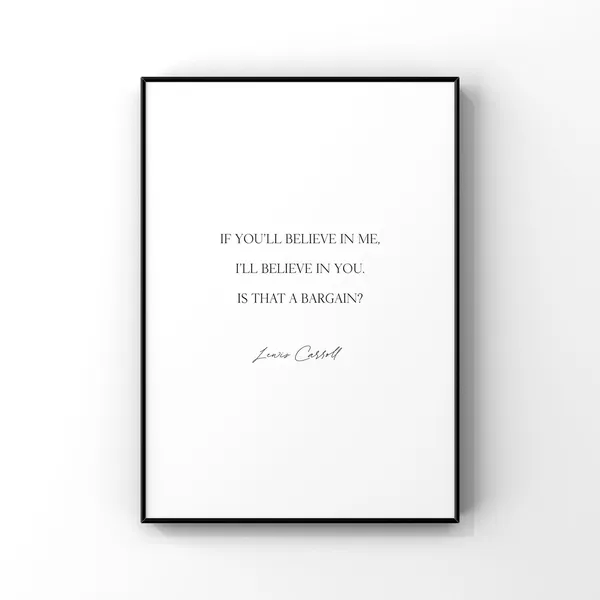 Alice in Wonderland Quote Art Print