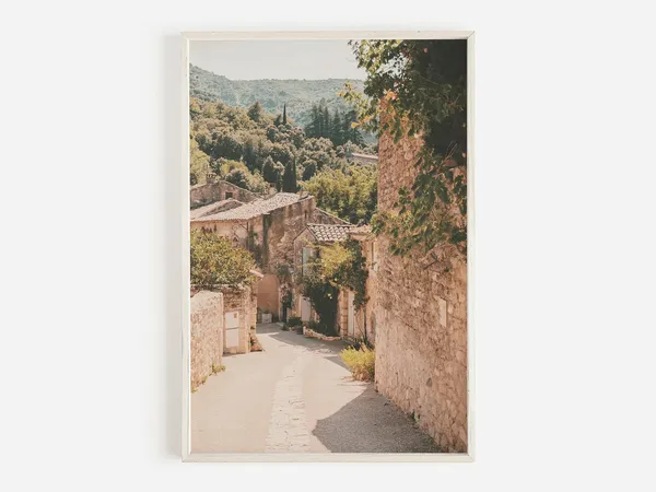 Oppede Provence Travel Poster, French Aesthetic