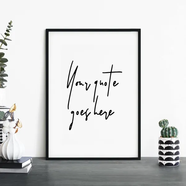 Custom Quote Text Poster Print, Personalized Words