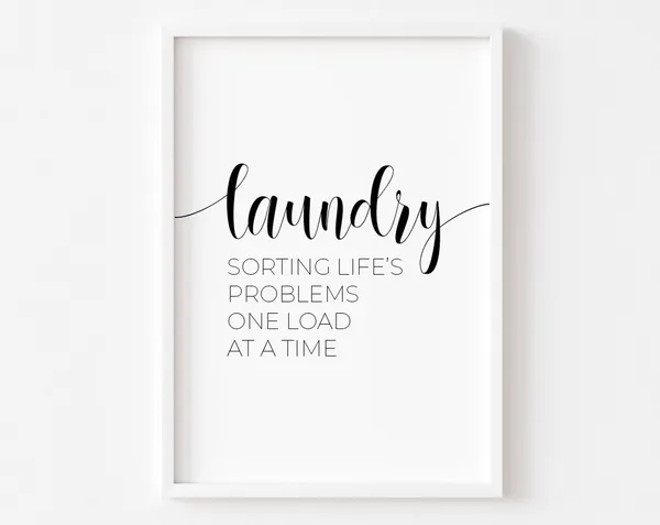 Laundry Definition Typography Quote Art Print
