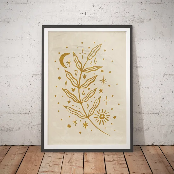 Luna Dream No. 7 Leaf Print Gothic Poster