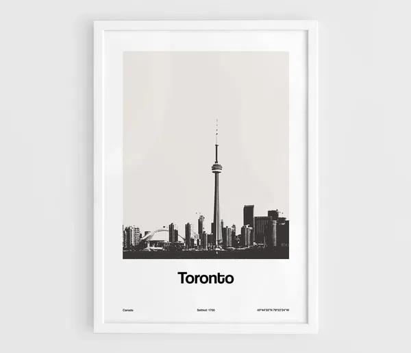 Toronto Skyline, Ontario Canada Minimalist Art Print