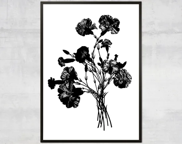 Vintage Bouquet Art Print, Antique Botanical Floral