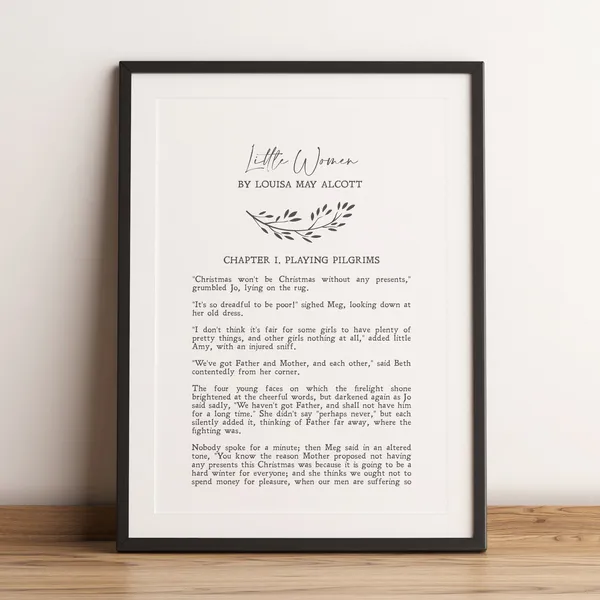 Little Women Quotes, Louisa May Alcott Minimalist Poster