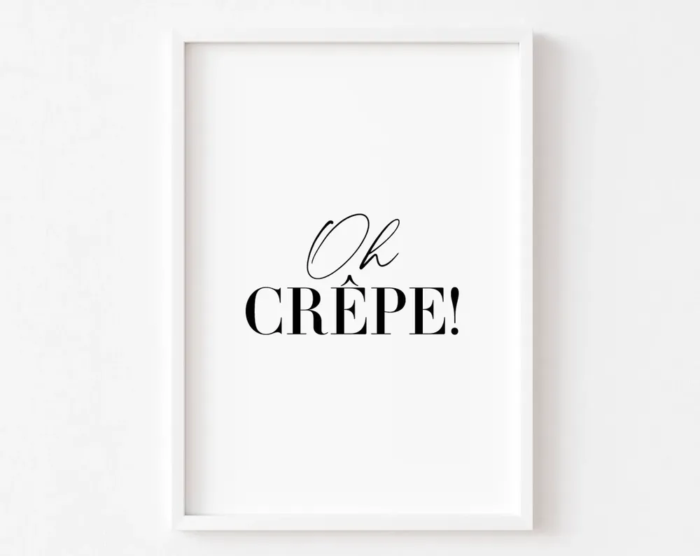 Kitchen Crepe Food Wall Art Print