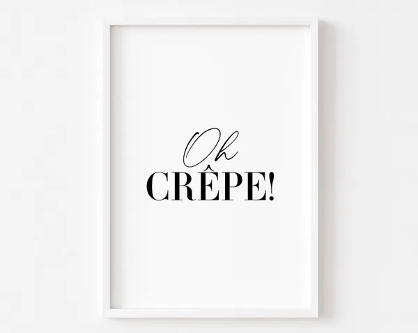 Kitchen Crepe Food Wall Art Print