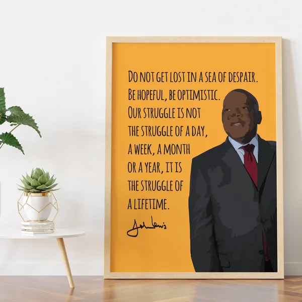 John Lewis Be Hopeful Quote Poster, Selma Black History